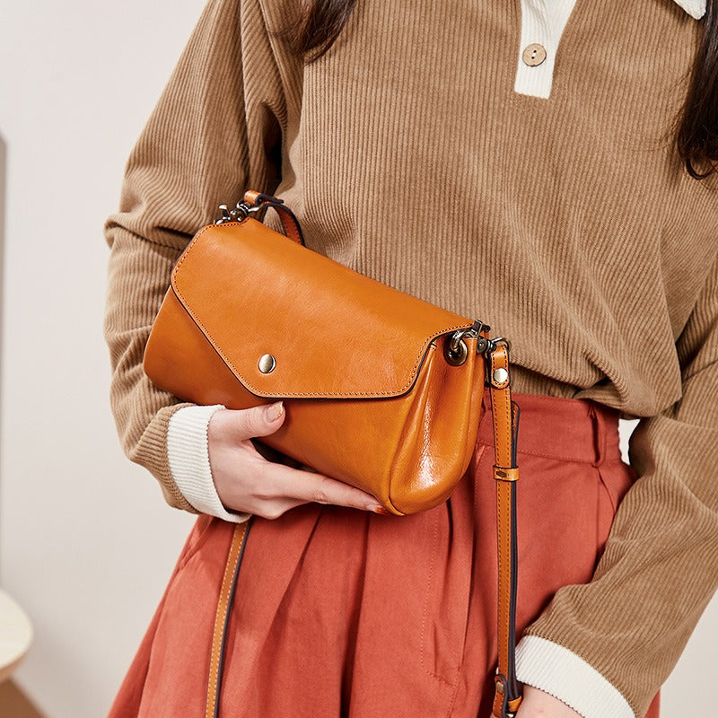 First Layer Cowhide Crossbody Bag