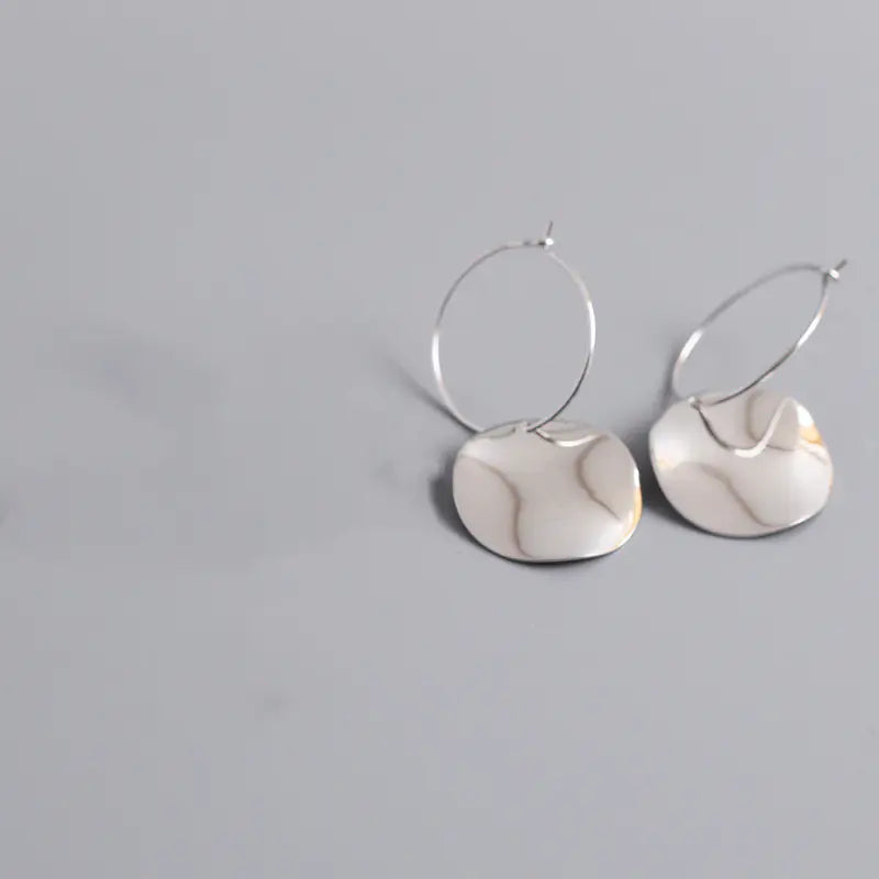Irregular Wave S925 Silver Earrings for Women