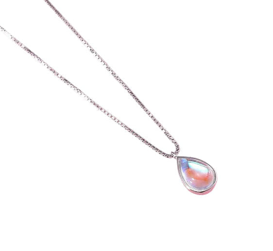 Moonstone Water Drop Necklace 925 Silver