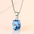 S925 Silver Topaz Zircon Necklace for Women