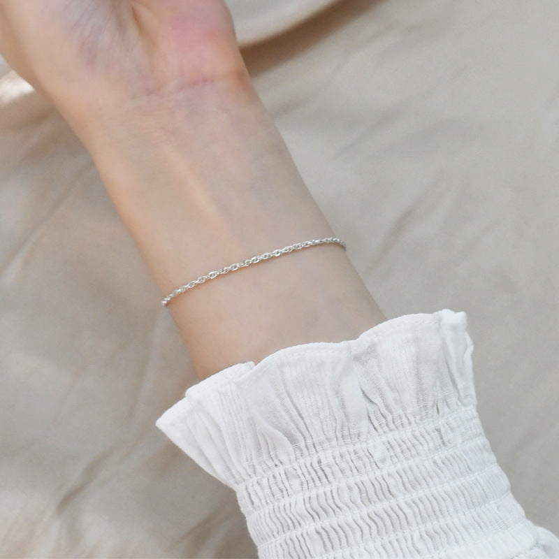 925 Silver Minimalist Folding Bracelet