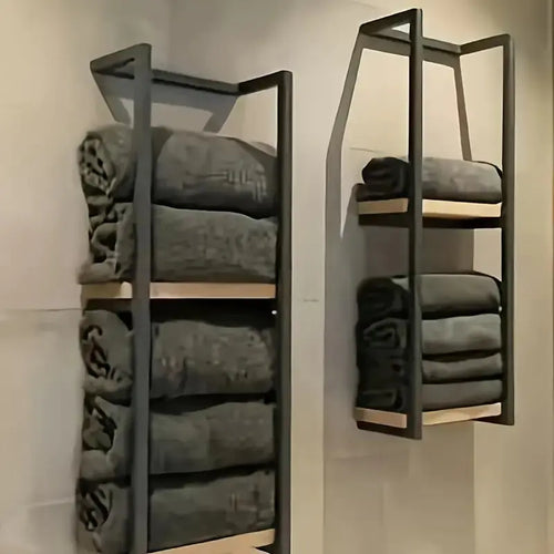 Bathroom wall-mounted towel rack