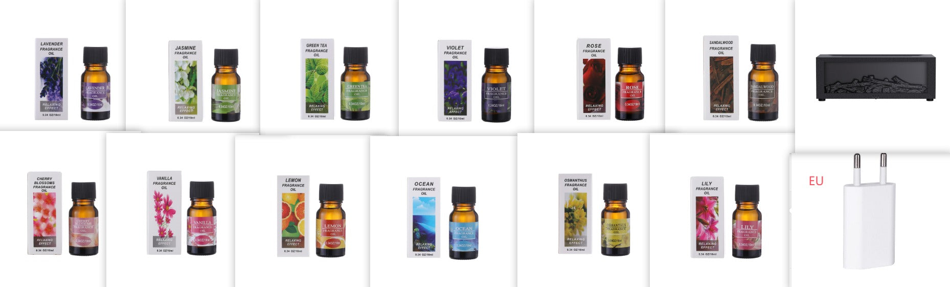 Flame Aromatherapy Essential Oil Diffuser Humidifier