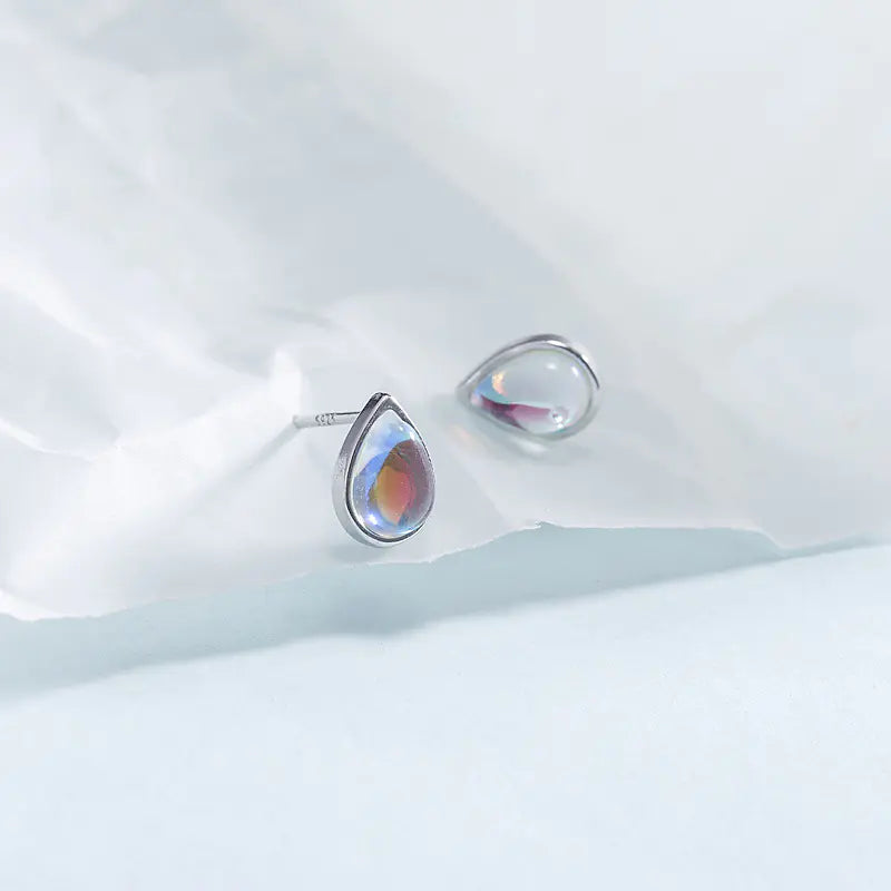 925 Silver Moonstone Drop Earrings