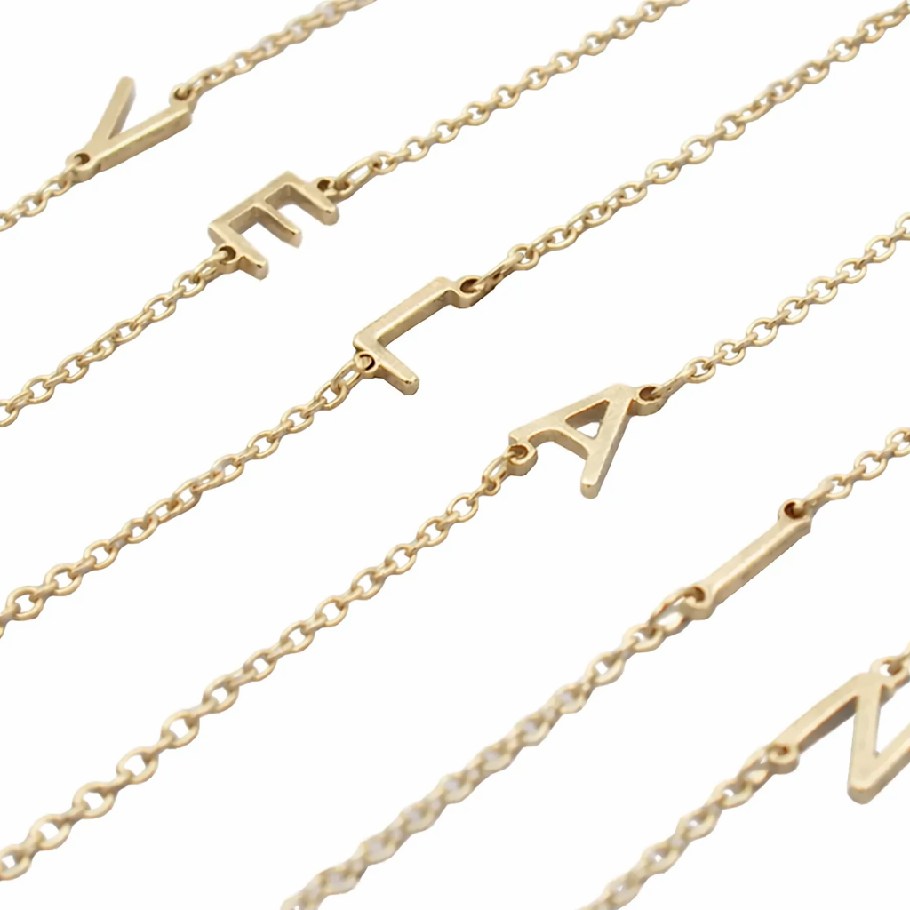 Minimalist Letter Necklace in Titanium Steel (One Piece)