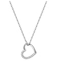925 Silver Heart Zirconia Necklace for Women (One Piece)