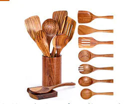 Wooden Spatula and Spoon Set