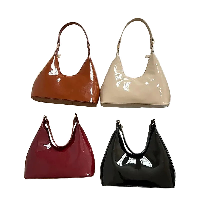 Casual Patent Leather Fashion Handbag
