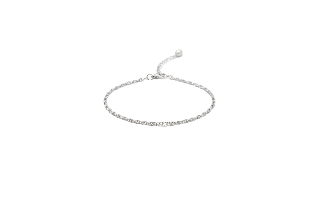 925 Silver Minimalist Folding Bracelet