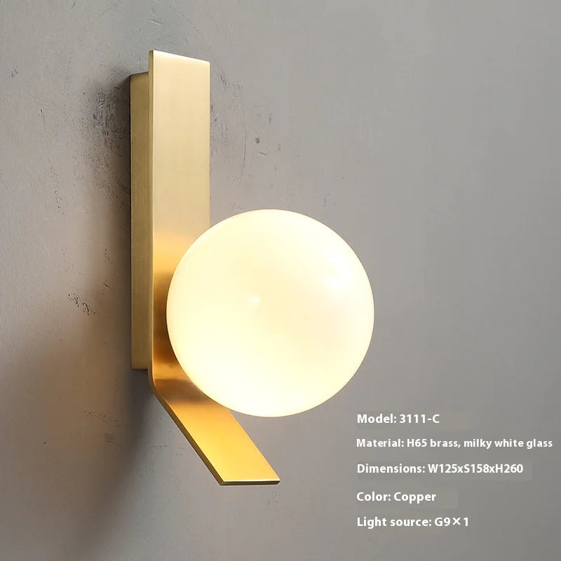 Spherical wall lamp