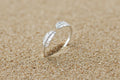 S925 Silver Adjustable Leaf Ring for Women