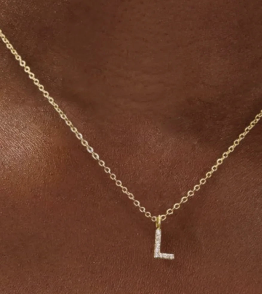 Minimalist Letter Necklace in Titanium Steel (One Piece)