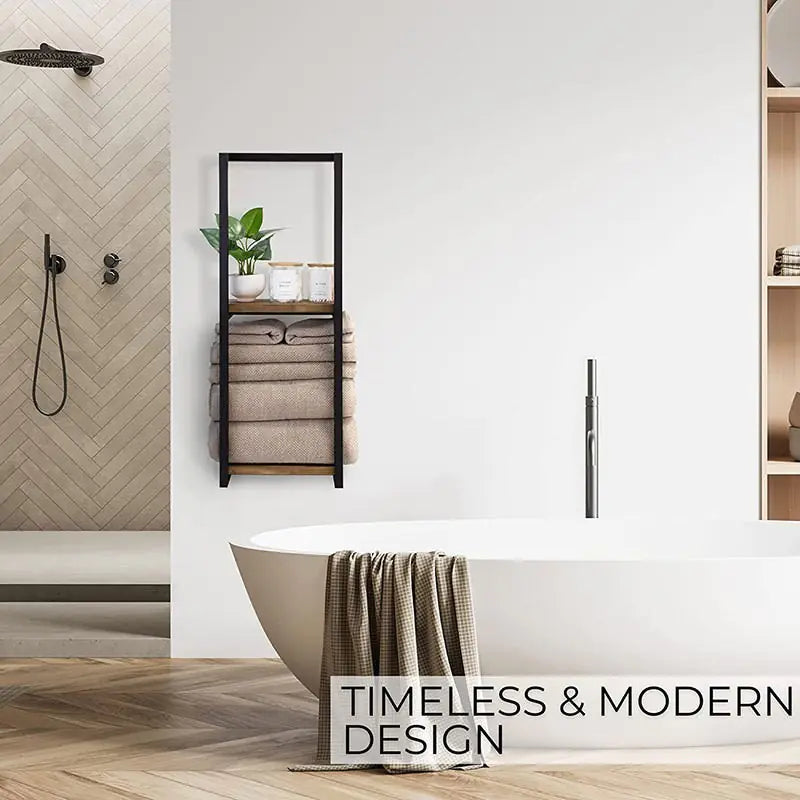 Bathroom wall-mounted towel rack