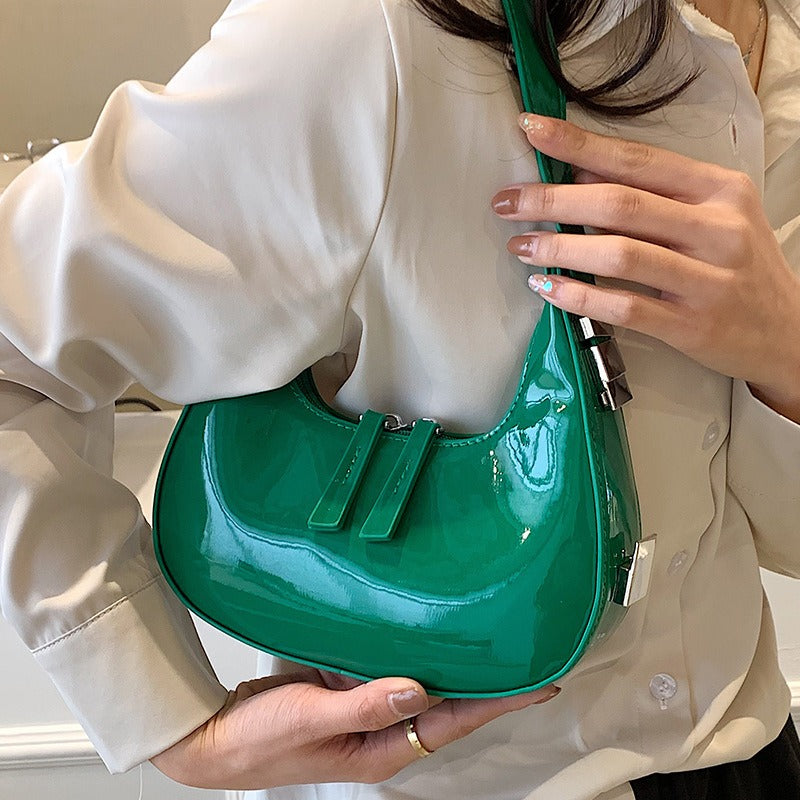 Red Patent Leather Women's Shoulder Bag