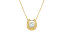 Artemis Necklace with Vintage U-Shaped Pearl Pendant