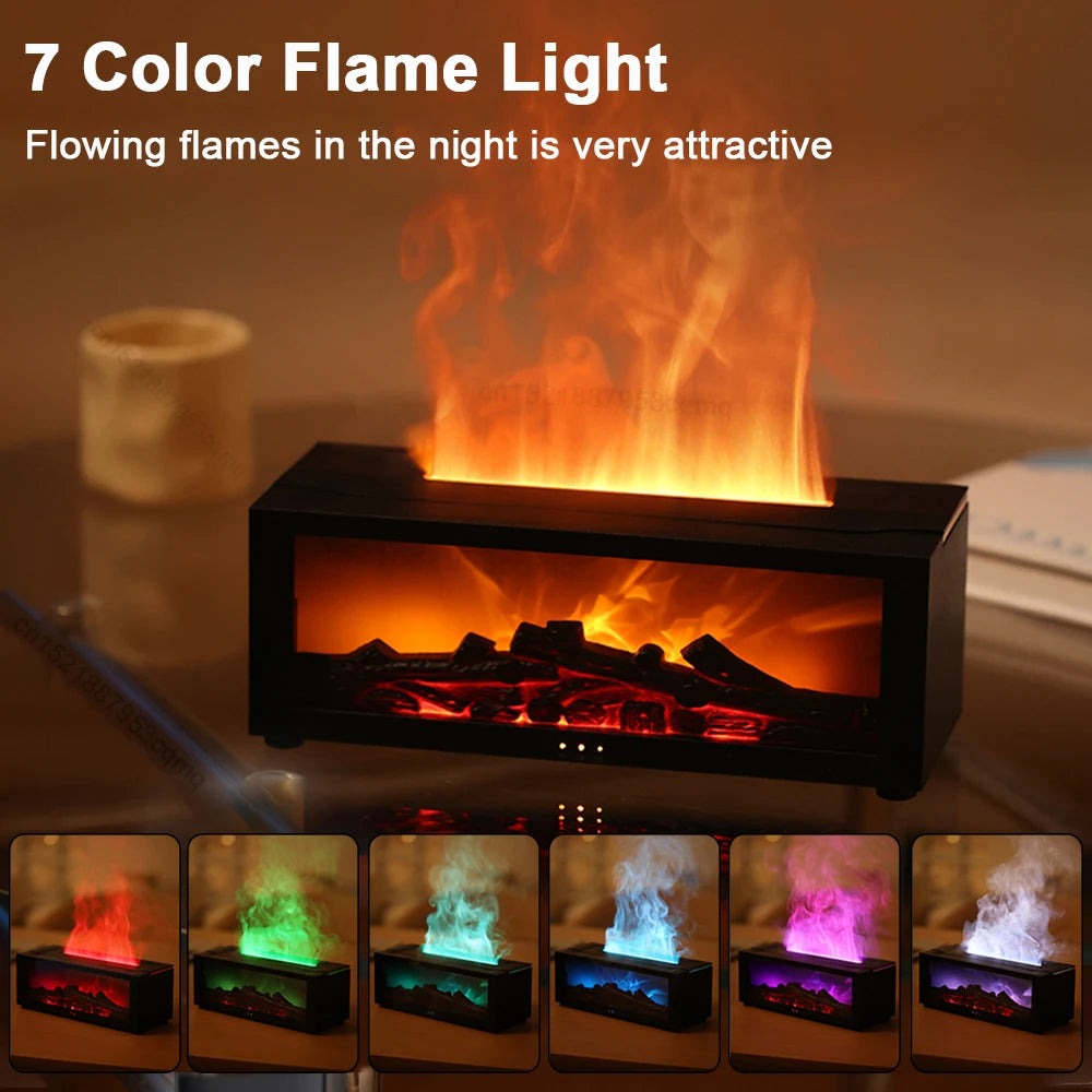 Flame Aromatherapy Essential Oil Diffuser Humidifier
