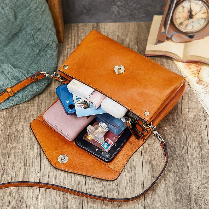 First Layer Cowhide Crossbody Bag