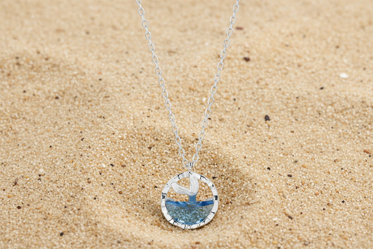 S925 Silver Mermaid Tear Necklace for Women