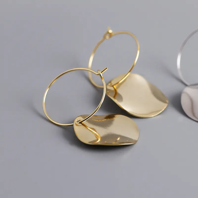 Irregular Wave S925 Silver Earrings for Women