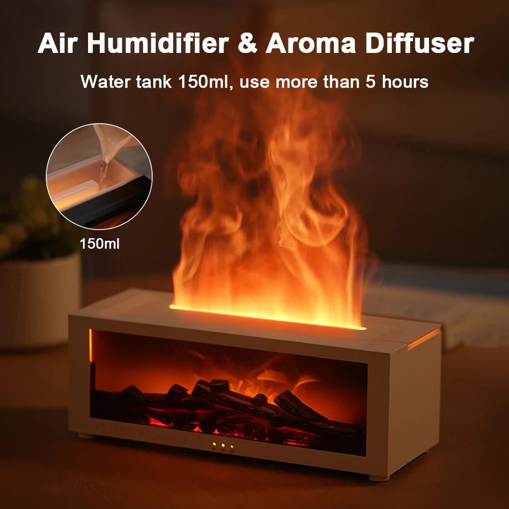 Flame Aromatherapy Essential Oil Diffuser Humidifier