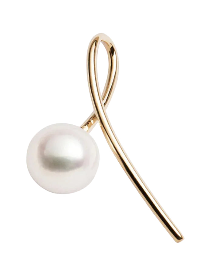 S925 Silver and 17k gold Necklace with Pearl Pendant
