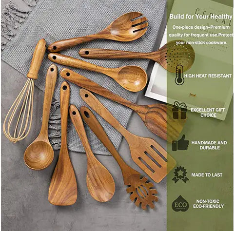 Wooden Spatula and Spoon Set