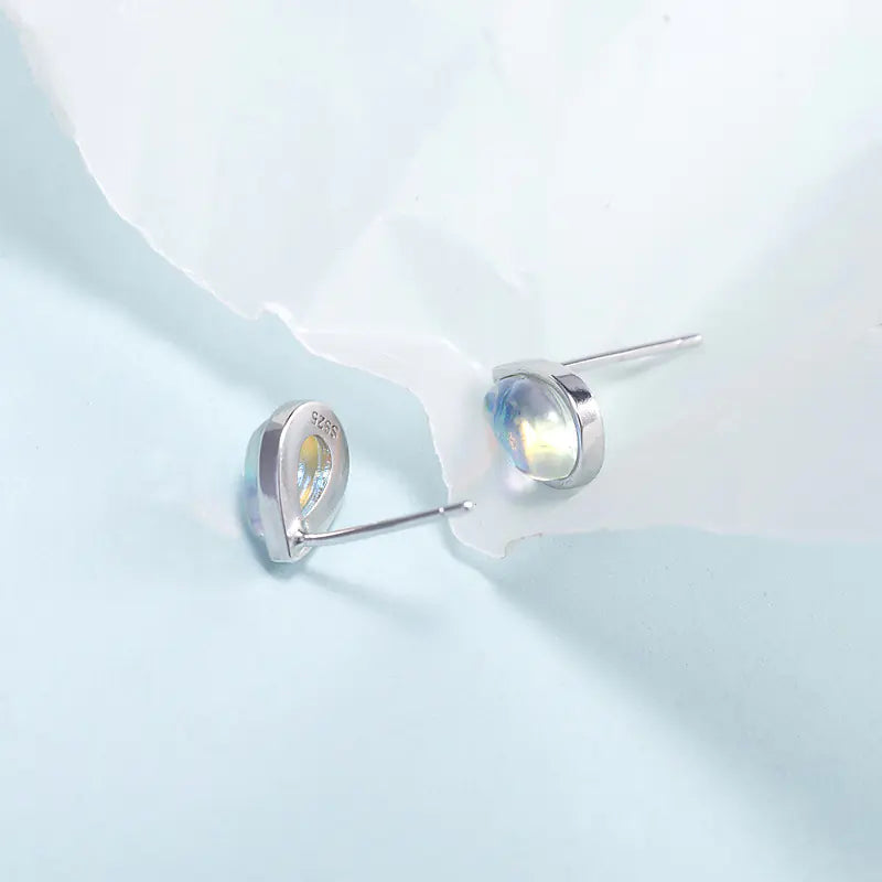 925 Silver Moonstone Drop Earrings