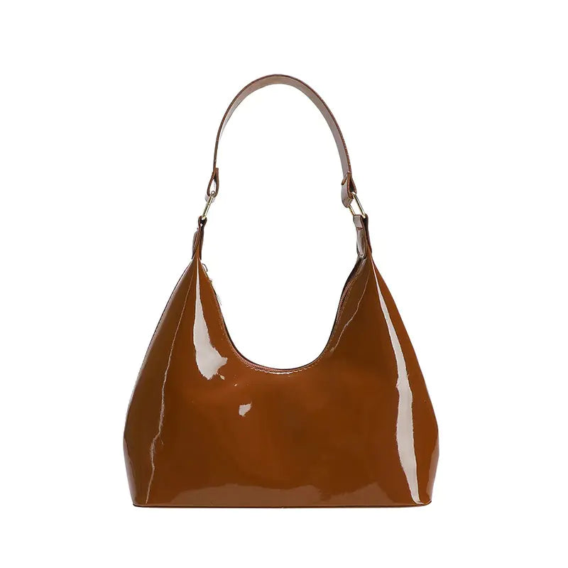 Casual Patent Leather Fashion Handbag