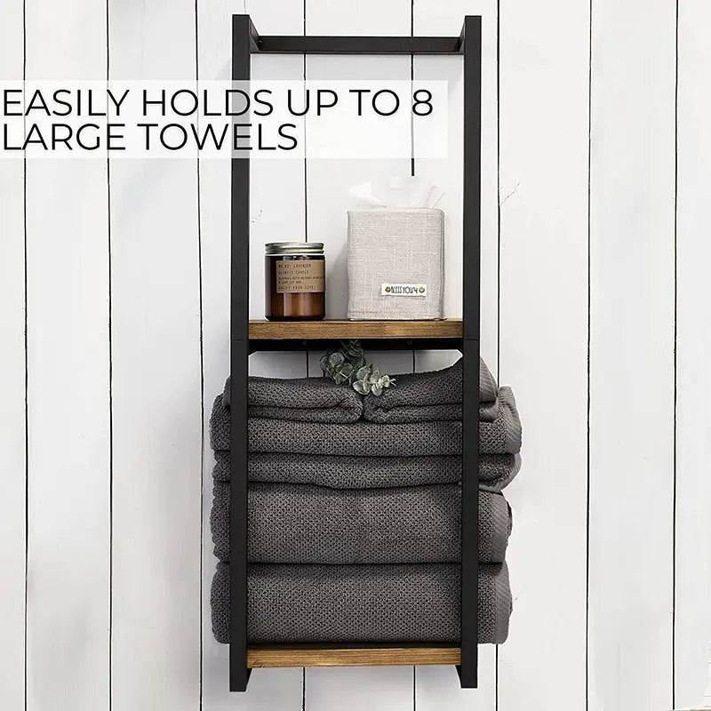Bathroom wall-mounted towel rack