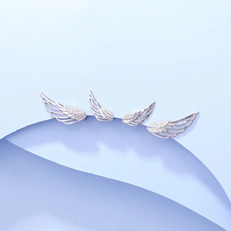 Silver Angel Wing Earrings
