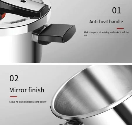 Stainless steel high-pressure cooker
